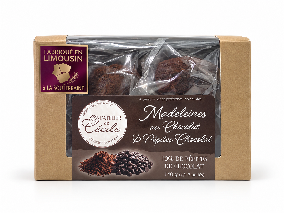 MADELEINES CHOCOLAT &amp; PÉPITES - 140G