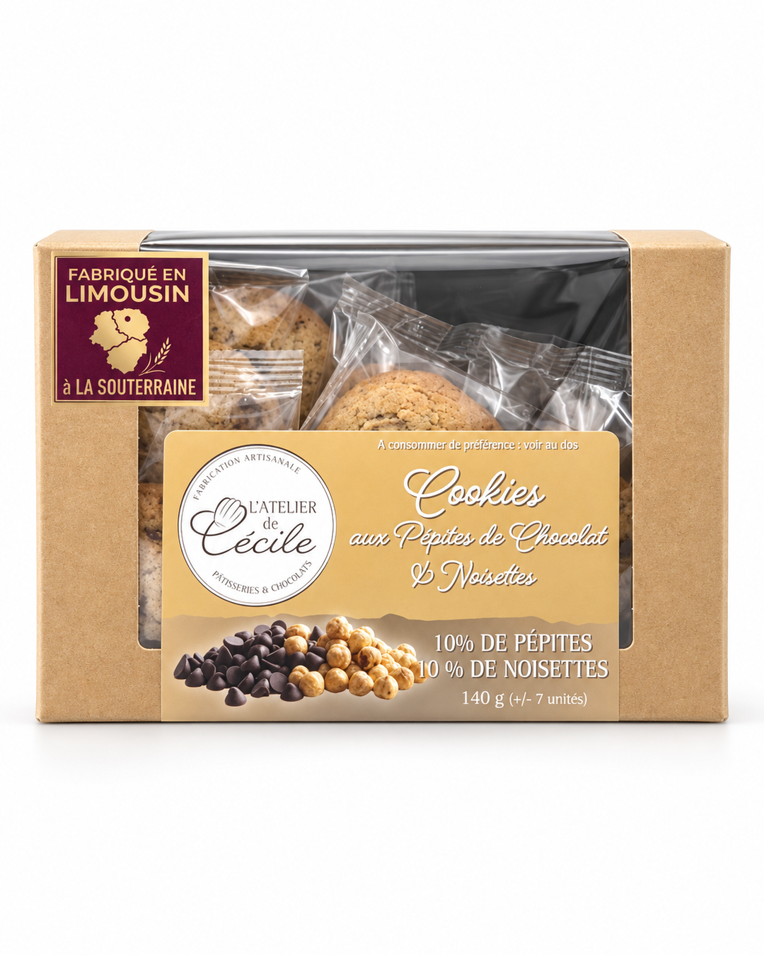 COOKIES CHOCOLAT &amp; NOISETTES - 140G