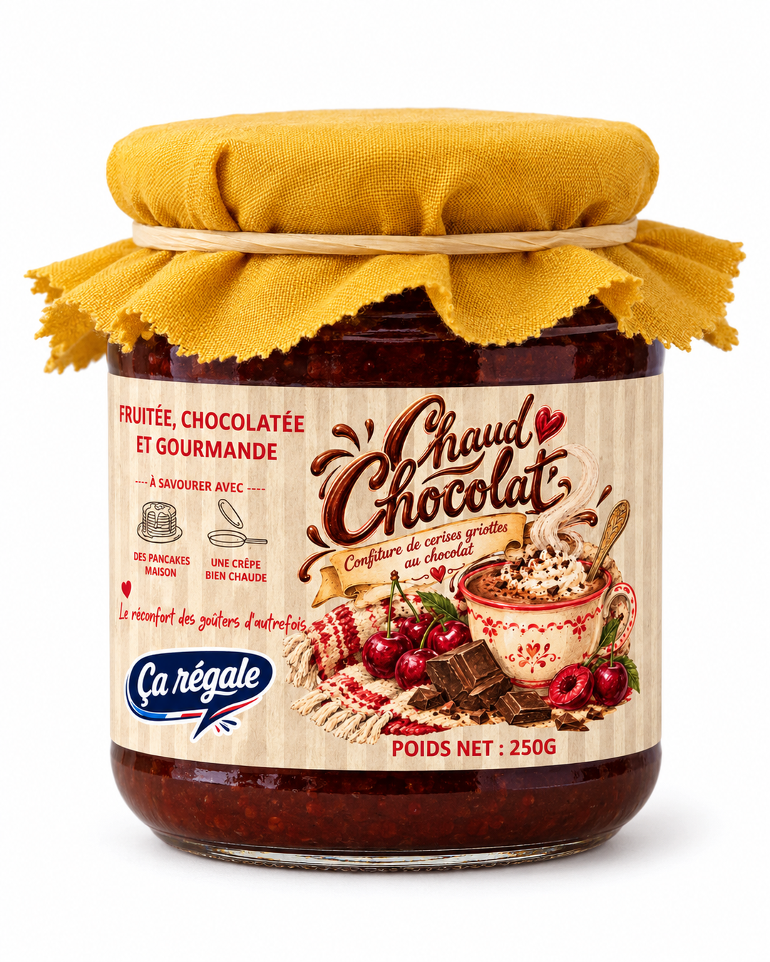 CONFITURE « CHAUD CHOCOLAT » – CERISE GRIOTTE AU CHOCOLAT